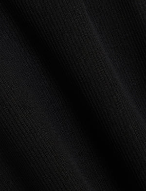 CREW NECK TANK TOP WITH RIB | BLACK