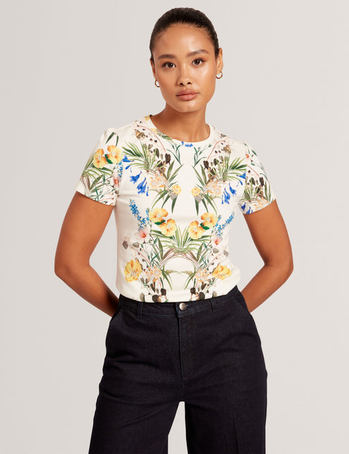 ALLOVER FLORAL T-SHIRT | WHITE