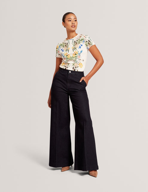 ALLOVER FLORAL T-SHIRT | WHITE