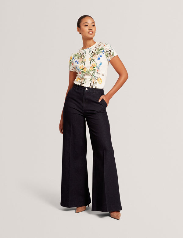 ALLOVER FLORAL T-SHIRT | WHITE