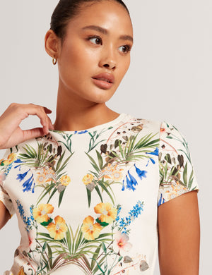ALLOVER FLORAL T-SHIRT | WHITE