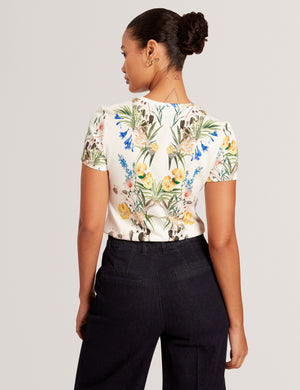 ALLOVER FLORAL T-SHIRT | WHITE