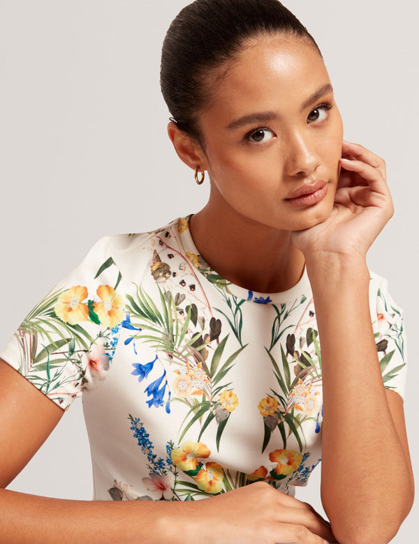 ALLOVER FLORAL T-SHIRT | WHITE