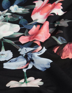 ALLOVER FLORAL T-SHIRT | BLACK