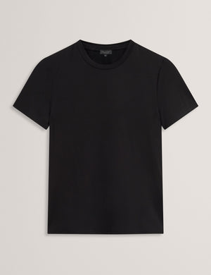 SOLID BLACK TSHIRT WITH SEAM DETAIL | BLACK