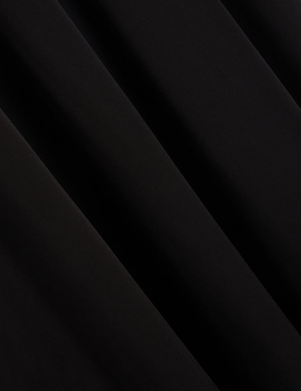 SHORT SLEEVE JERSEY MAXI DRESS | BLACK