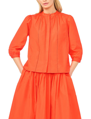 Ted Baker Relaxed Mandarin Collar Cotton Blouse