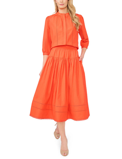 Ted Baker Relaxed Mandarin Collar Cotton Blouse