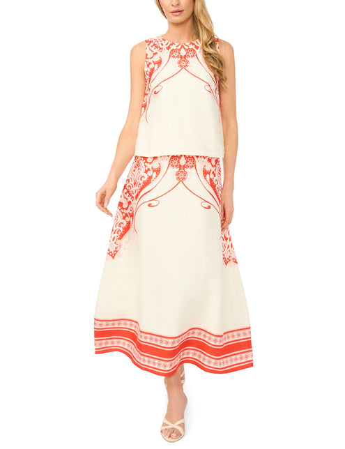 Ted Baker Printed Detail Relaxed Linen Shell Top