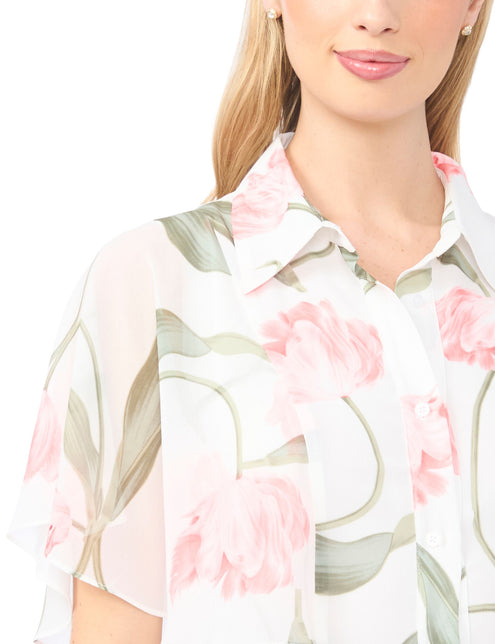 Ted Baker Floral Flutter Sleeve Midi Dress