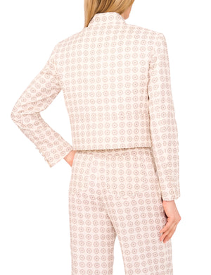 CROPPED STRUCTURED POCKET DETAIL JACKET | IVORY