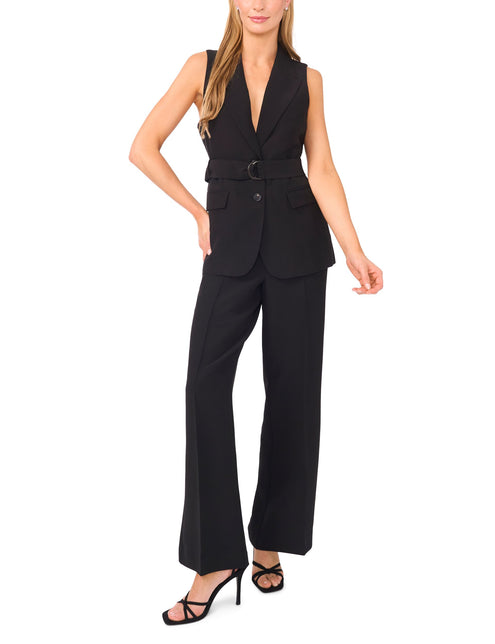 HALTER BUTTONED VEST | BLACK