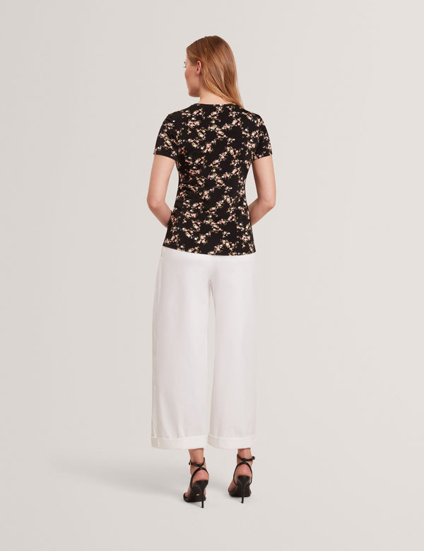 ALLOVER FLORAL T-SHIRT | BLACK