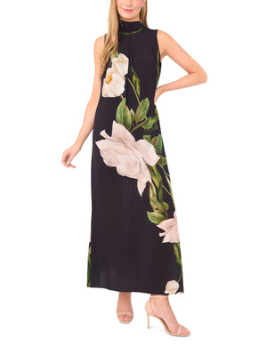 SLEEVELESS BOW TIE MAXI DRESS | BLACK