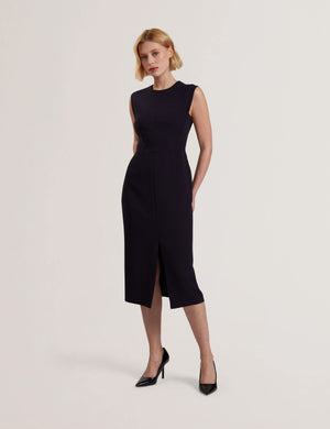 Ted Baker Tailored Sleeveless Midi Dress With Front Split