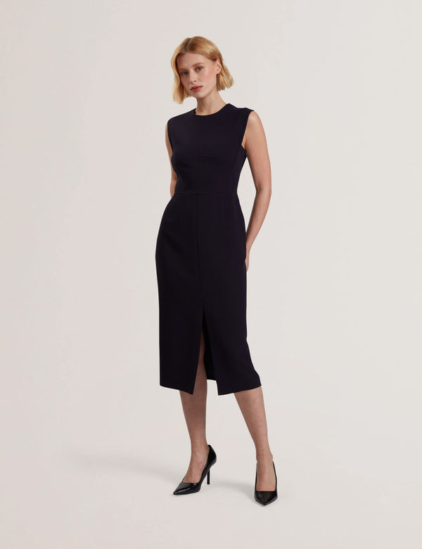 Ted Baker Tailored Sleeveless Midi Dress With Front Split