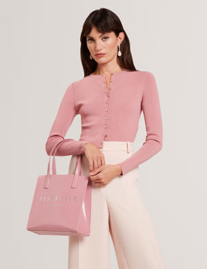 Ted Baker Cropped Crew Neck Knitted Cardigan