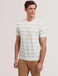 Ted Baker Striped Textured Crew Neck T-Shirt