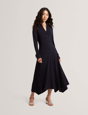 Ted Baker Asymmetric Jersey Midi Shirt Dress