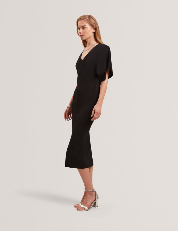 Ted Baker Wide Sleeve Knitted Bodycon Midi Dress
