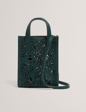 Ted Baker Leaf Cut Out Mini Leather Tote Bag
