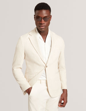 Ted Baker Textured Boucle Cotton Blend Blazer