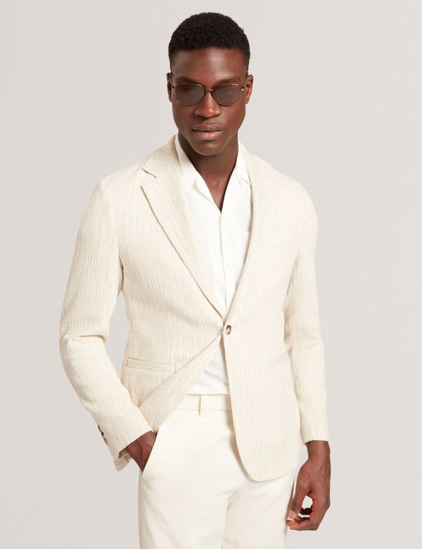 Ted Baker Textured Boucle Cotton Blend Blazer