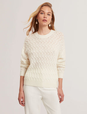 Ted Baker Pointelle Cable Knit Wool Jumper