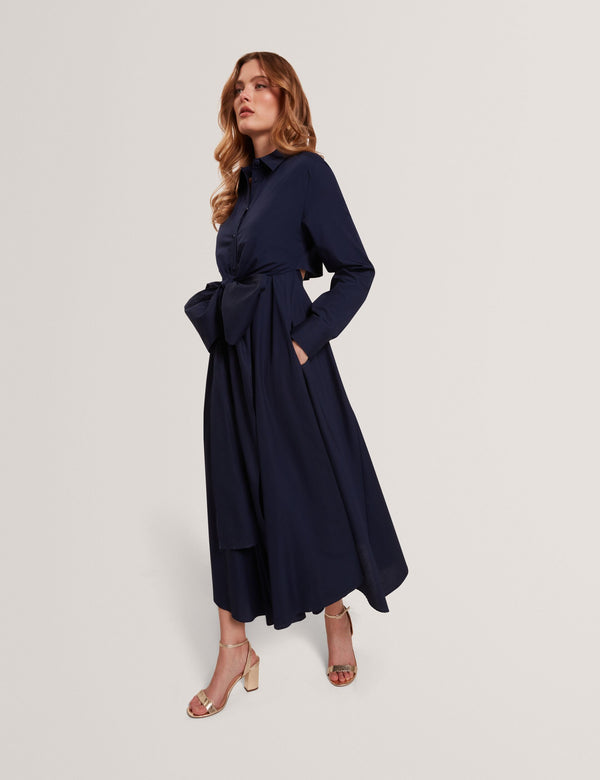 Ted Baker Cotton Wrap Cut Out Midi Shirt Dress