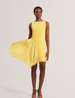 Ted Baker Pleated Panel Sleeveless Knit Mini Dress