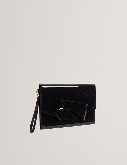 Ted Baker Knot Bow Vinyl Envelope Clutch Bag
