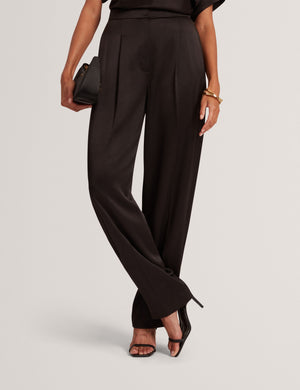 Ted Baker Satin Barrel Leg Tailored Trousers