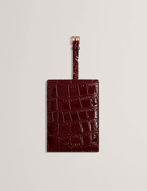 Ted Baker Croc Effect Passort Cover & Luggage Tag