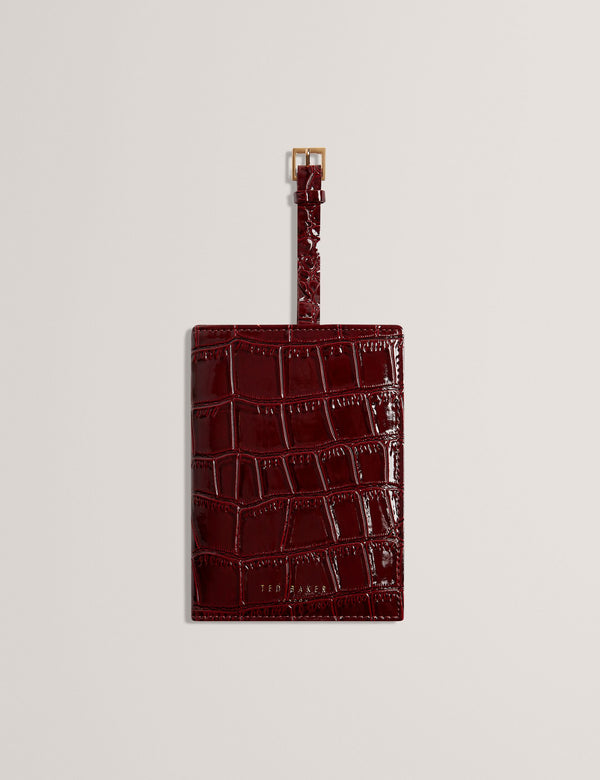 Ted Baker Croc Effect Passort Cover & Luggage Tag