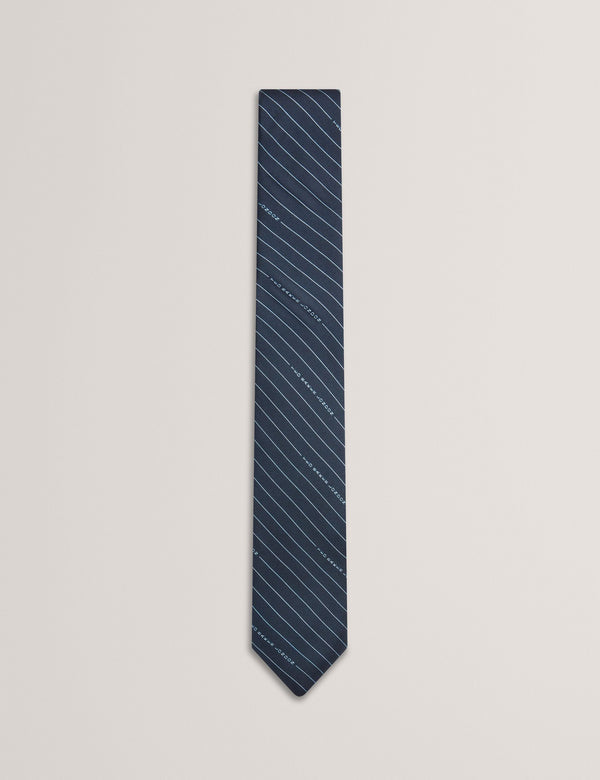 Ted Baker Logo Pinstripe Woven Silk Tie