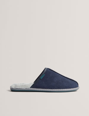 Ted Baker Suede Faux Fur Lined Mule Slippers