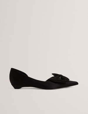 Ted Baker Bow Detail Satin Pointed Kitten Heels