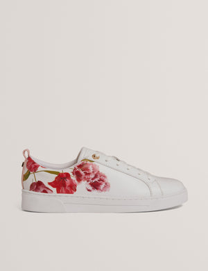 Ted Baker Floral Graphic Leather Lace-Up Trainers