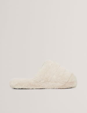 Ted Baker Plush Faux Fur Mule Slippers