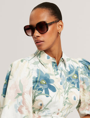 Ted Baker Oversized Print Detail Sunglasses