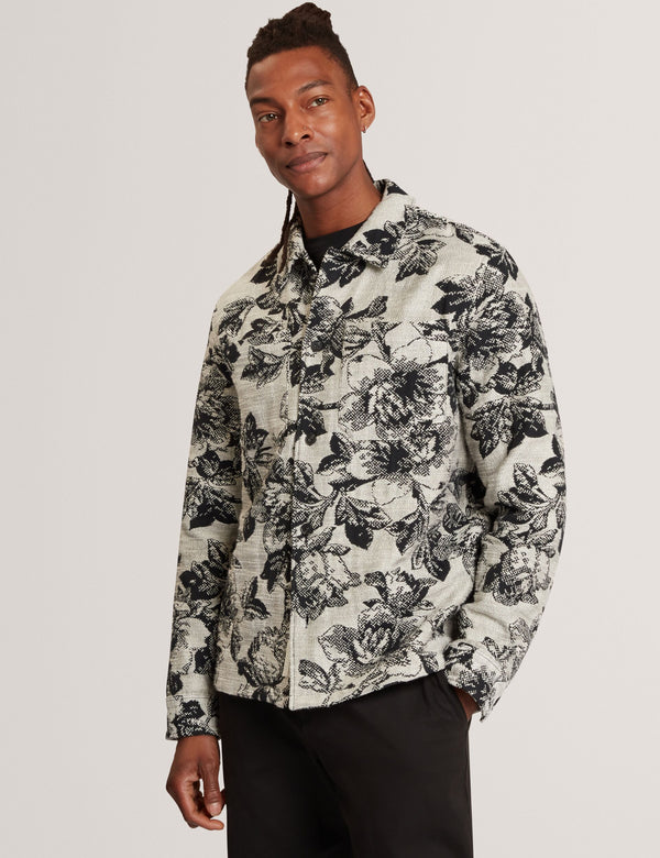 Ted Baker Shaded Floral Print Jacquard Overshirt