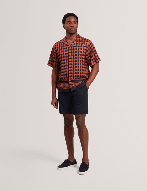 Ted Baker Tile Border Print Short Sleeve Shirt