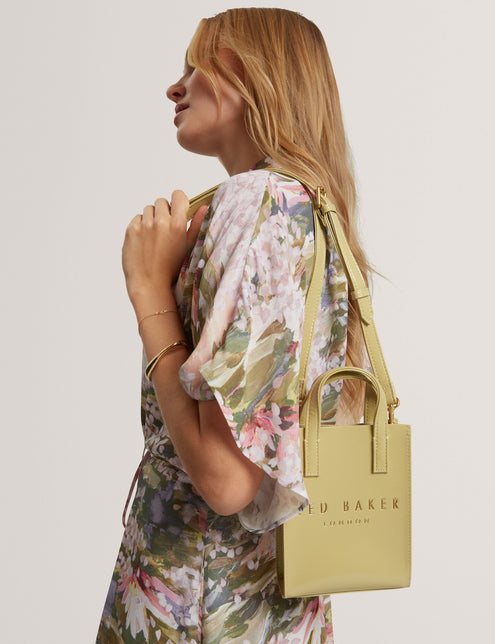 Ted Baker Mini Crinkle Patent PU Icon Tote Bag
