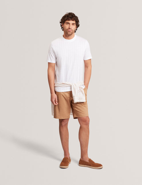 Ted Baker Jacquard Textured Grid Cotton T-Shirt