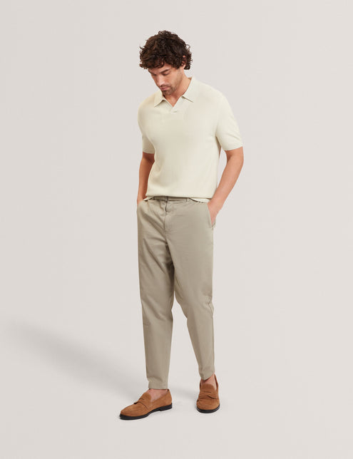 Ted Baker Stitched Rib Open Neck Polo Shirt