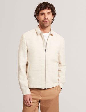 Ted Baker Textured Cotton Blend Harrington Jacket