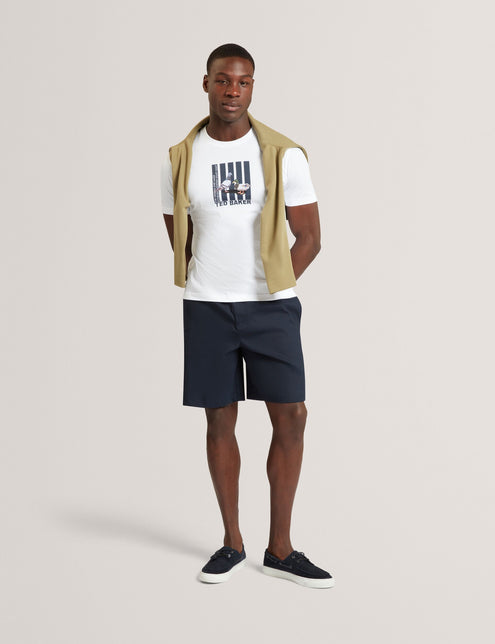 Ted Baker Relaxed Linen Blend Elasticated Shorts