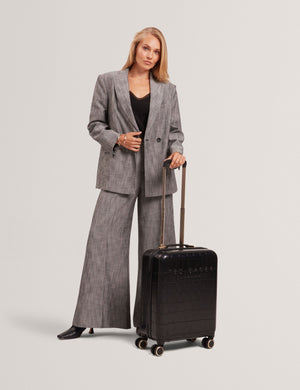 Ted Baker Croc Texture 4-Wheel Hard Cabin Suitcase