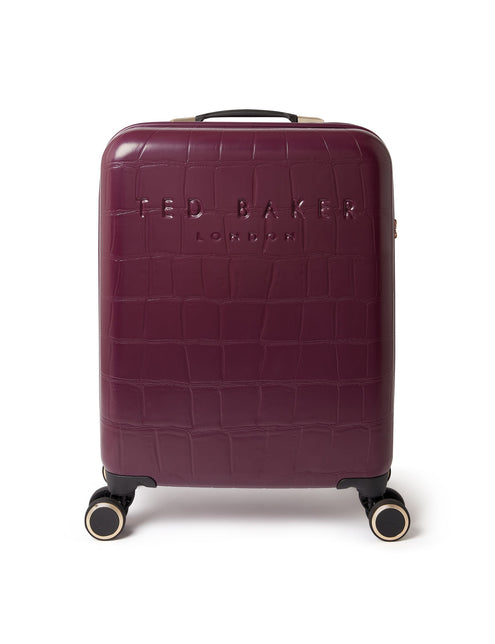 Ted Baker Croc Texture 4-Wheel Hard Cabin Suitcase