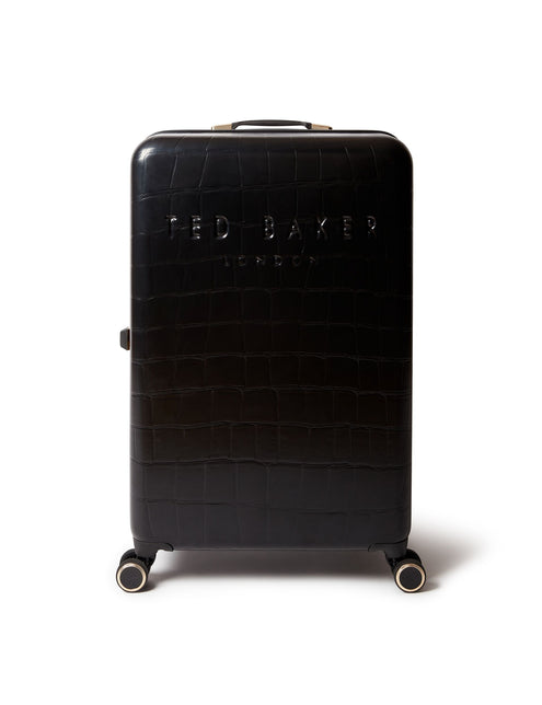 Ted Baker Croc Texture 4-Wheel Hard Shell Large Suitcase